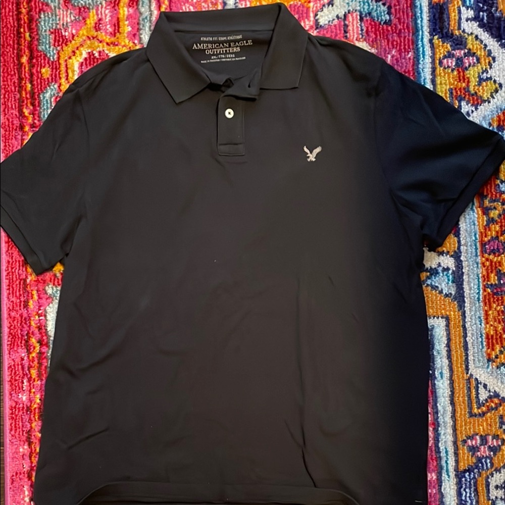 American Eagle Outfitters Black Polo XXL